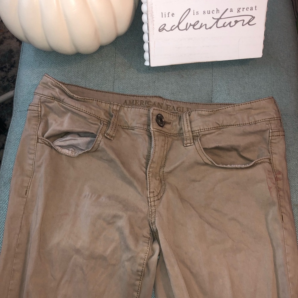 AE skinny khaki jeggings